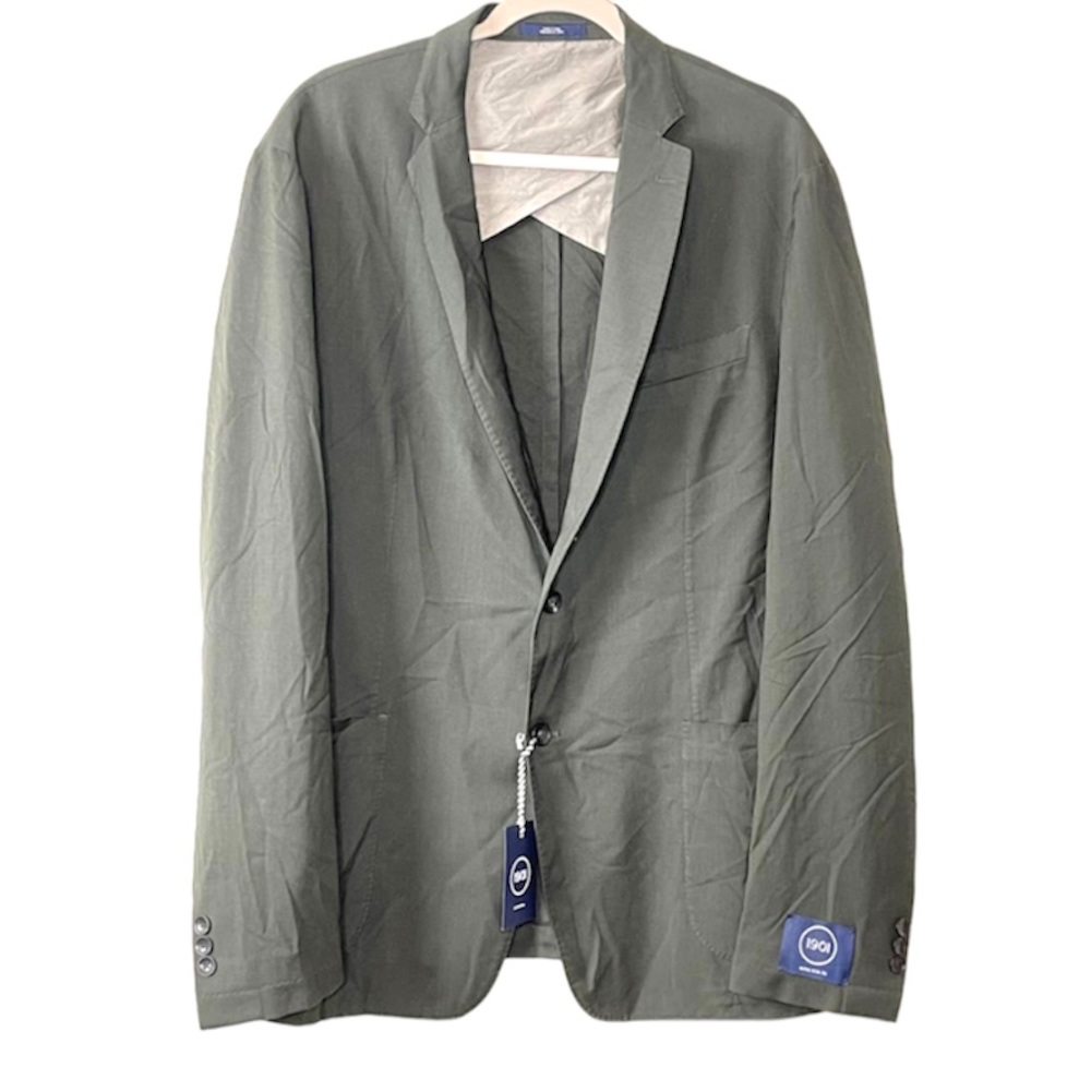 1901 Gray/Green Extra Trim Fit Wool Blazer Jacket NWT Men Size 46 L